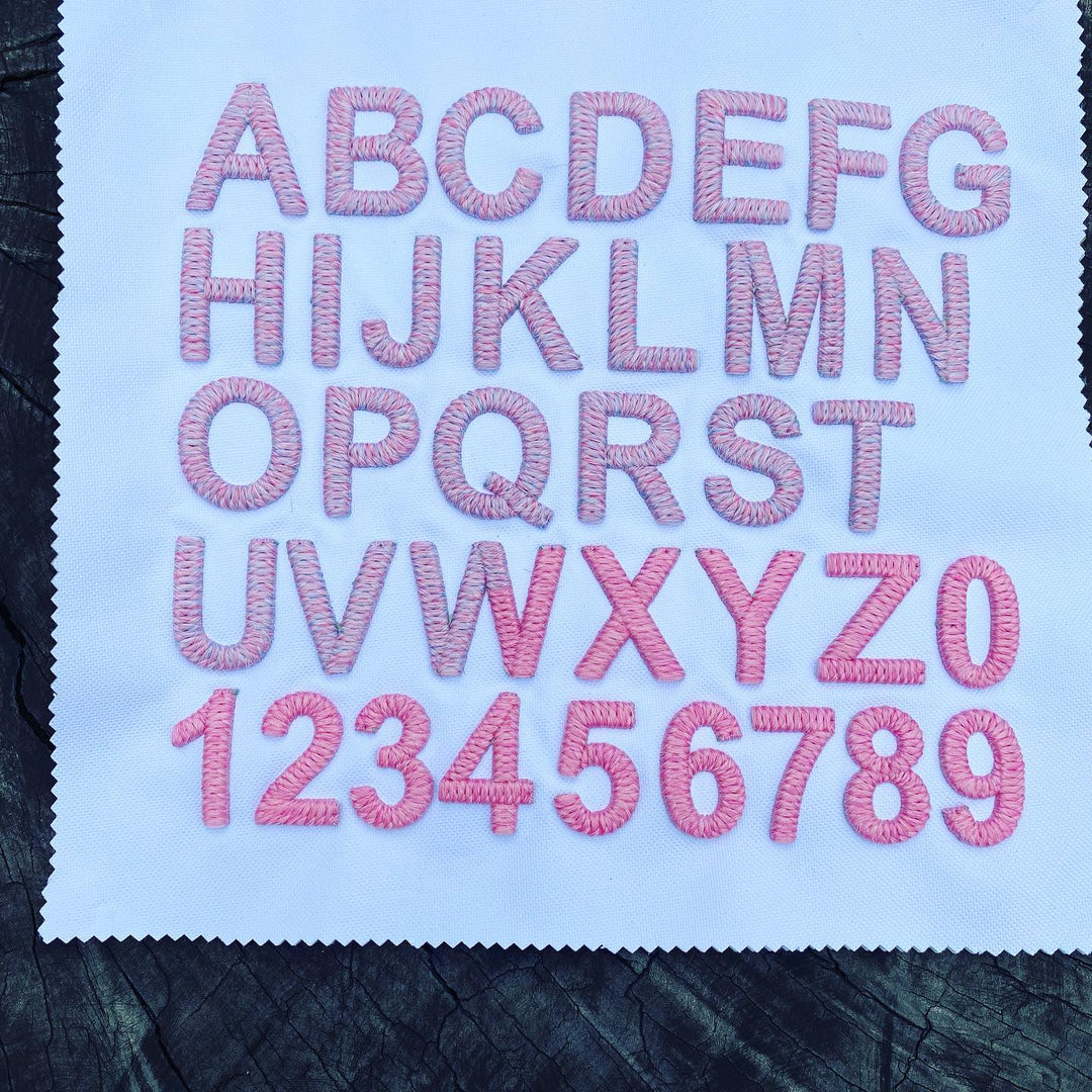 Chunky Rope 3D Puff Font Swatch – Custom Cap Letters &amp; Numbers UAE Made | Hand Finished in Dubai | EmbroMania