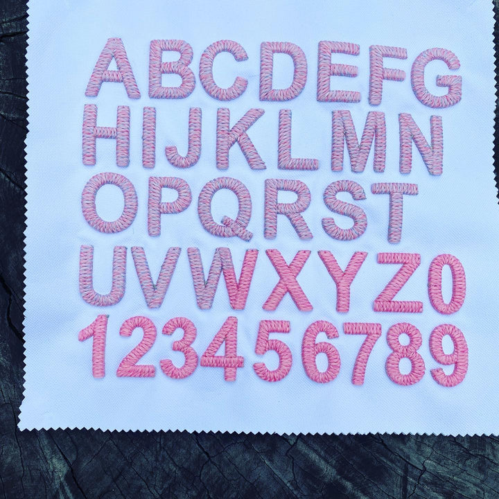 Chunky Rope 3D Puff Font Swatch – Custom Cap Letters &amp; Numbers UAE Made | Hand Finished in Dubai | EmbroMania