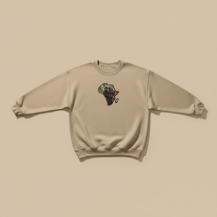 African Pride Machine Embroidered Sweatshirt – Hand Finished in Dubai | EmbroMania