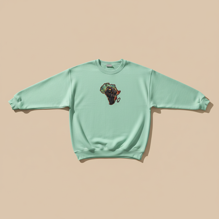 African Pride Machine Embroidered Sweatshirt – Hand Finished in Dubai | EmbroMania