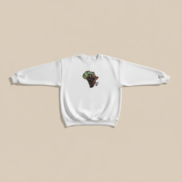 African Pride Machine Embroidered Sweatshirt – Hand Finished in Dubai | EmbroMania