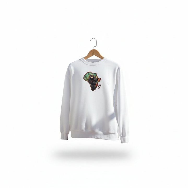 African Pride Machine Embroidered Sweatshirt – Hand Finished in Dubai | EmbroMania