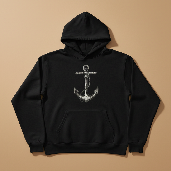 Anchor Machine Embroidered Sweatshirt – Hand Finished in Dubai | EmbroMania