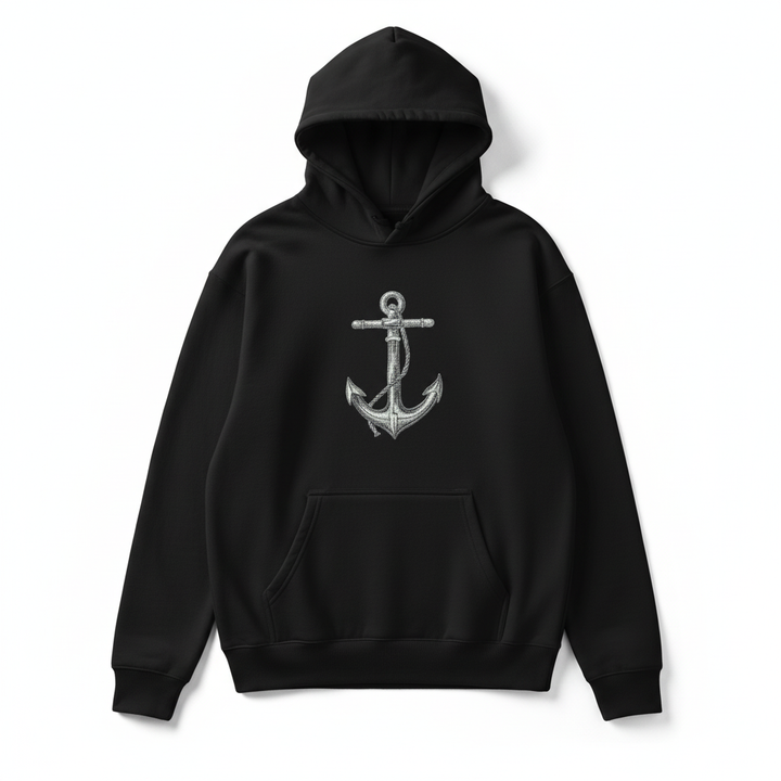 Anchor Machine Embroidered Sweatshirt – Hand Finished in Dubai | EmbroMania