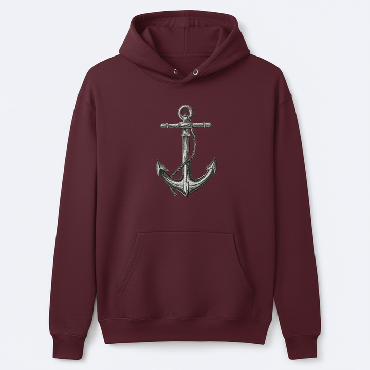 Anchor Machine Embroidered Sweatshirt – Hand Finished in Dubai | EmbroMania