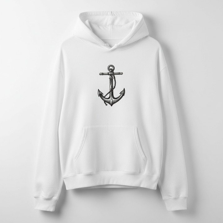 Anchor Machine Embroidered Sweatshirt – Hand Finished in Dubai | EmbroMania