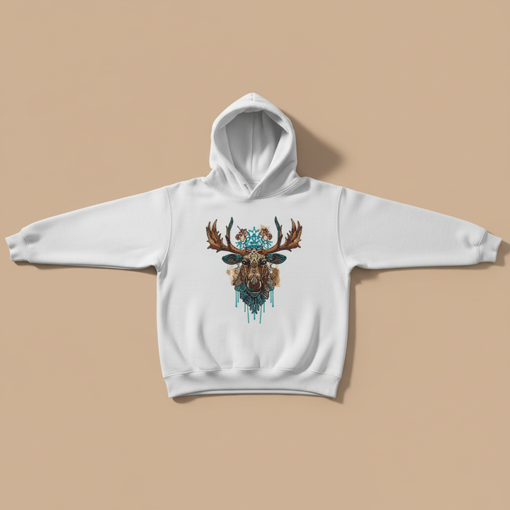 Artisan Moose Machine Embroidered Hoodie – Hand Finished in Dubai | EmbroMania