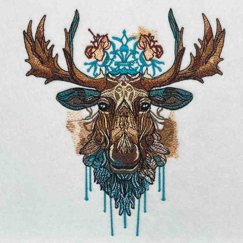 Artisan Moose Machine Embroidered Hoodie – Hand Finished in Dubai | EmbroMania