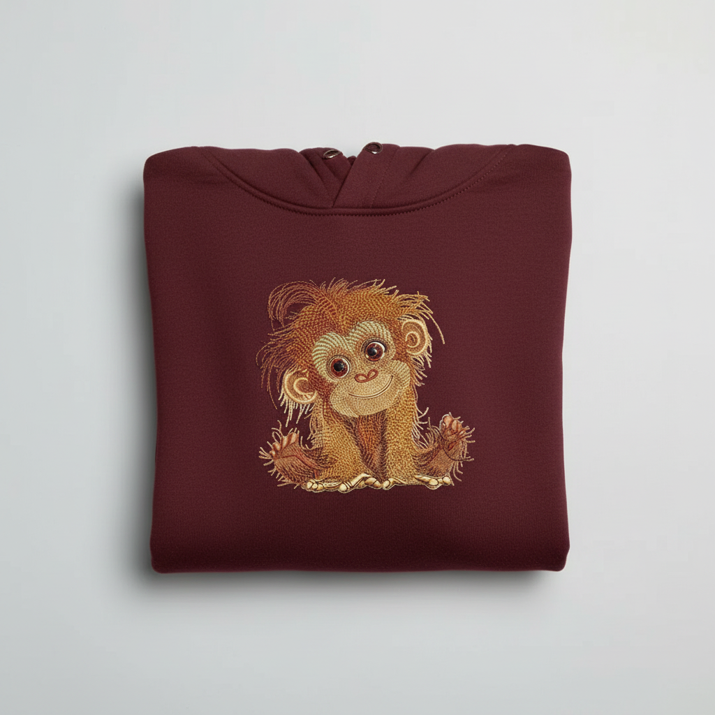 Cute Orangutan — Embroidered Hoodie