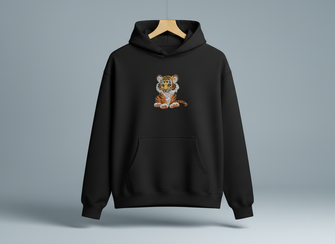Baby Tiger — Embroidered Hoodie