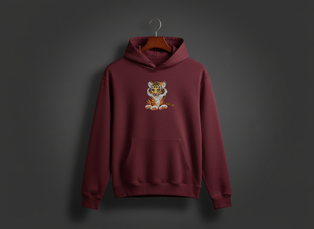 Baby Tiger — Embroidered Hoodie