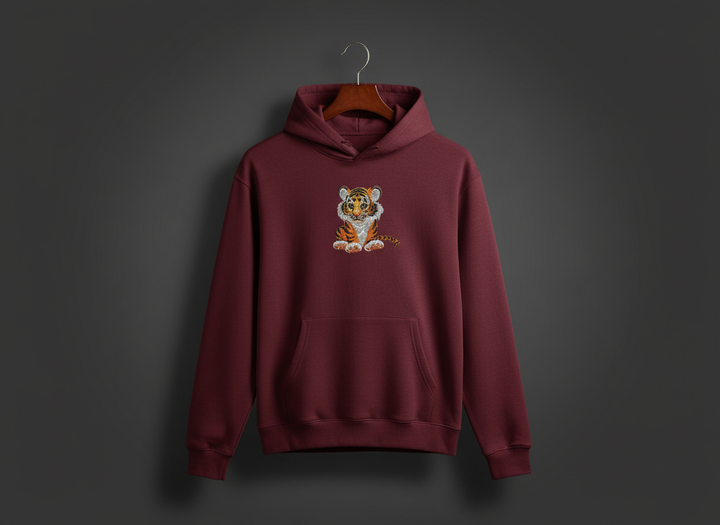 Baby Tiger — Embroidered Hoodie
