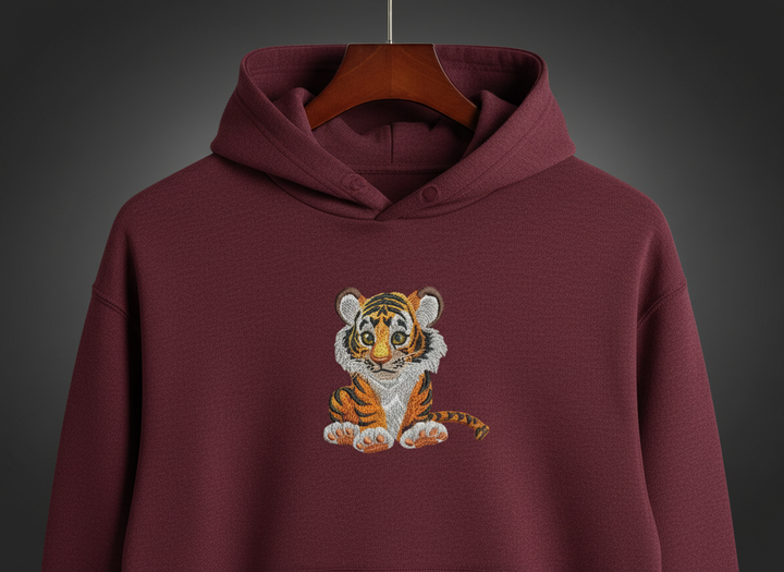 Baby Tiger — Embroidered Hoodie