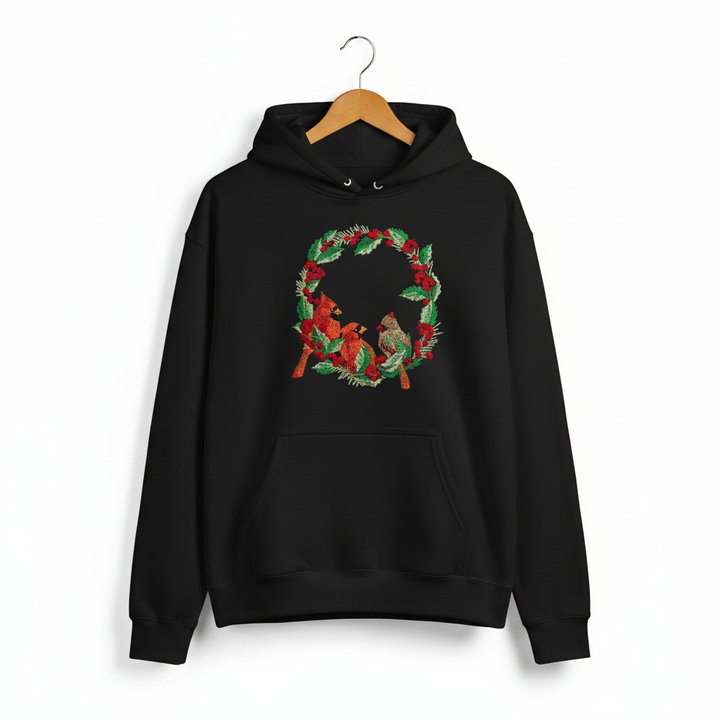 Cardinal Wreath Machine Embroidered Sweatshirt – Hand Finished in Dubai | EmbroMania