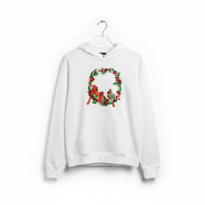 Cardinal Wreath Machine Embroidered Sweatshirt – Hand Finished in Dubai | EmbroMania