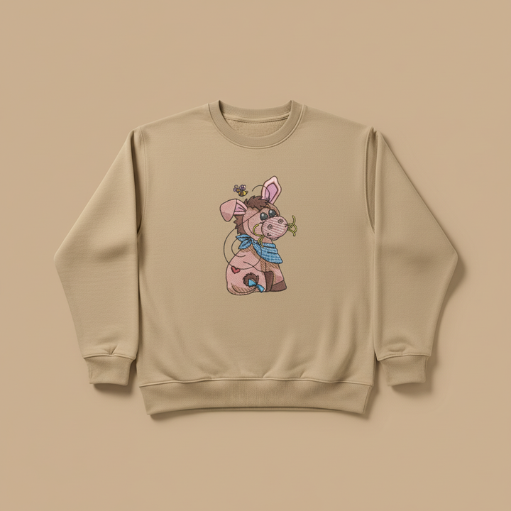 Donkey &amp; Bee Machine Embroidered Sweatshirt – Hand Finished in Dubai | EmbroMania