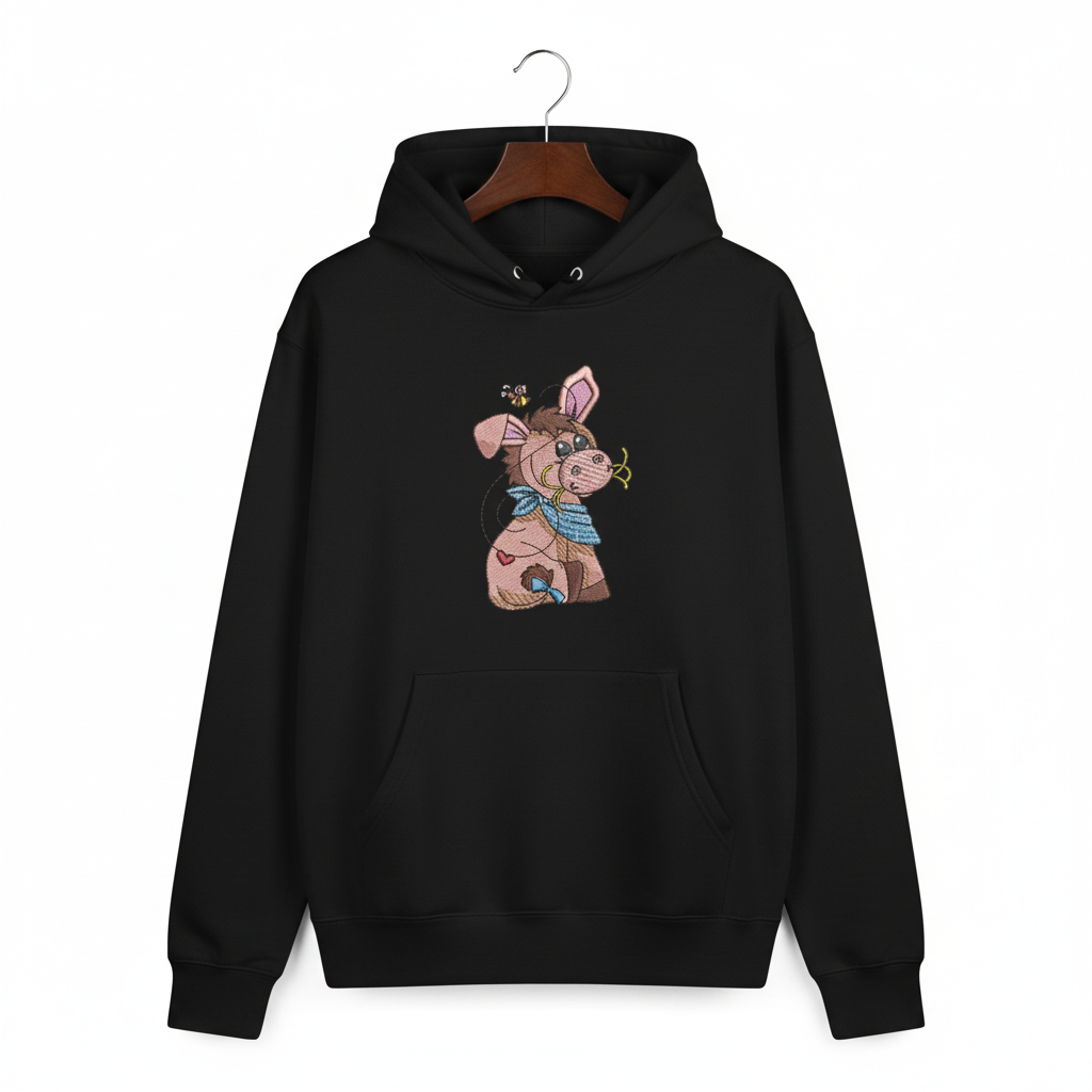 Donkey &amp; Bee Machine Embroidered Sweatshirt – Hand Finished in Dubai | EmbroMania