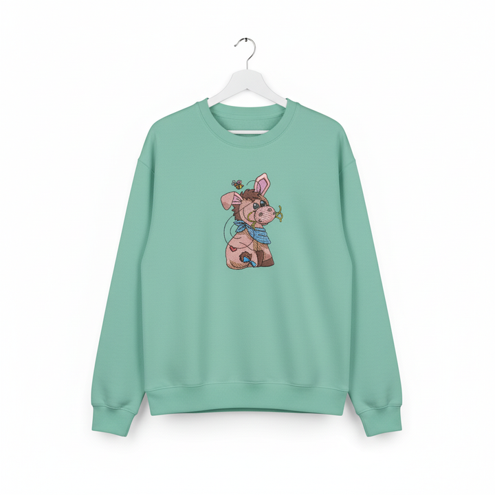 Donkey &amp; Bee Machine Embroidered Sweatshirt – Hand Finished in Dubai | EmbroMania