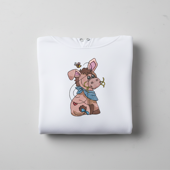 Donkey &amp; Bee Machine Embroidered Sweatshirt – Hand Finished in Dubai | EmbroMania