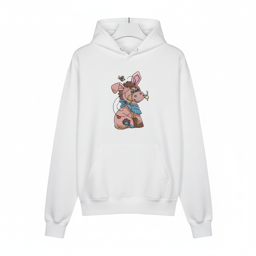 Donkey &amp; Bee Machine Embroidered Sweatshirt – Hand Finished in Dubai | EmbroMania