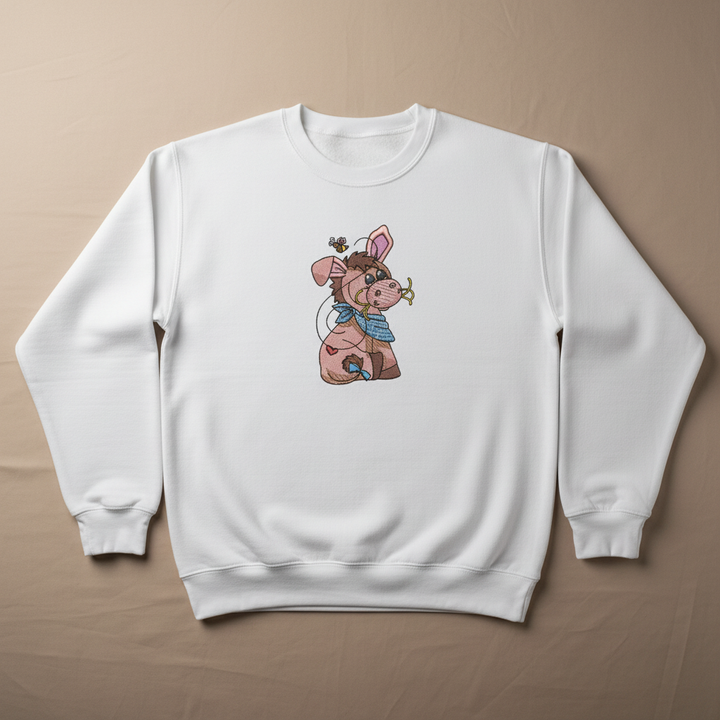 Donkey &amp; Bee Machine Embroidered Sweatshirt – Hand Finished in Dubai | EmbroMania