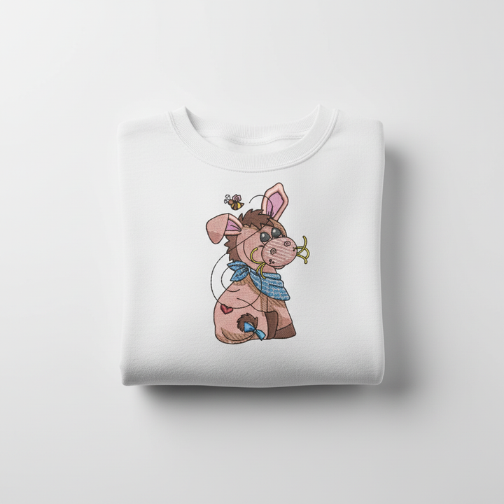 Donkey &amp; Bee Machine Embroidered Sweatshirt – Hand Finished in Dubai | EmbroMania