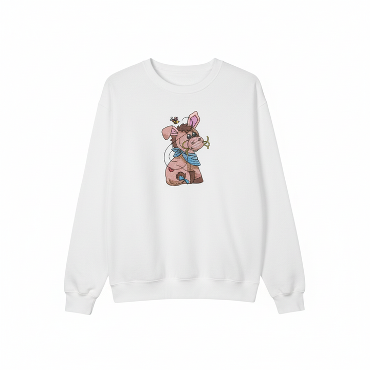 Donkey &amp; Bee Machine Embroidered Sweatshirt – Hand Finished in Dubai | EmbroMania