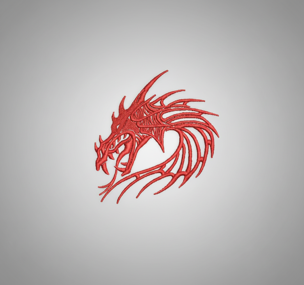 Dragons Art Collection Machine Embroidered Patch – Hand Finished in Dubai | EmbroMania