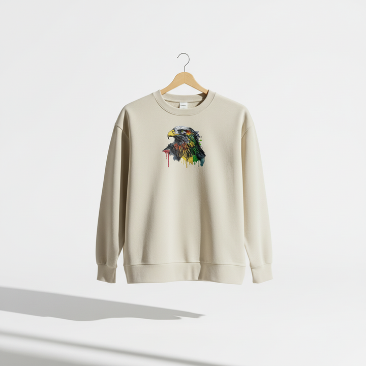 Prisma Eagle Machine Embroidered Sweatshirt – Hand Finished in Dubai | EmbroMania