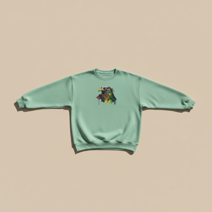 Prisma Eagle Machine Embroidered Sweatshirt – Hand Finished in Dubai | EmbroMania