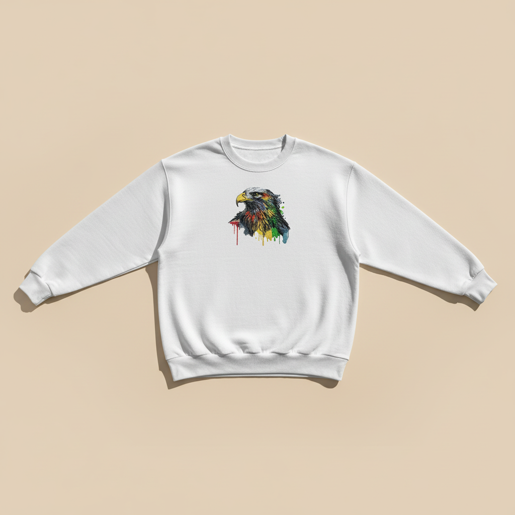 Prisma Eagle Machine Embroidered Sweatshirt – Hand Finished in Dubai | EmbroMania