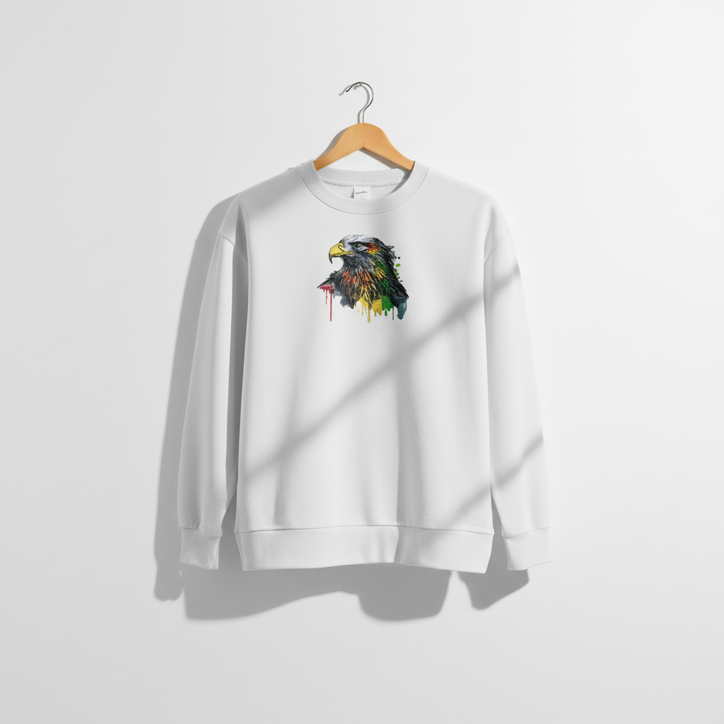 Prisma Eagle Machine Embroidered Sweatshirt – Hand Finished in Dubai | EmbroMania