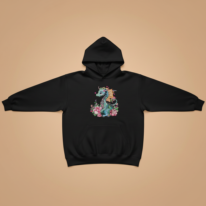 Floral Dragon — Embroidered Hoodie