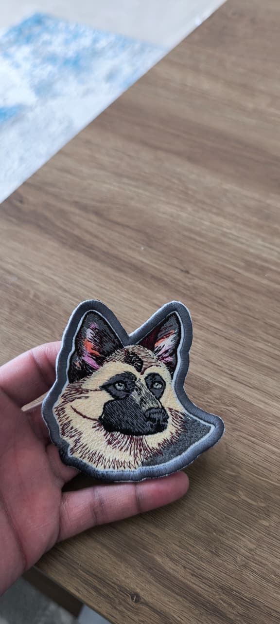 German Shepherd Embroidered Patch