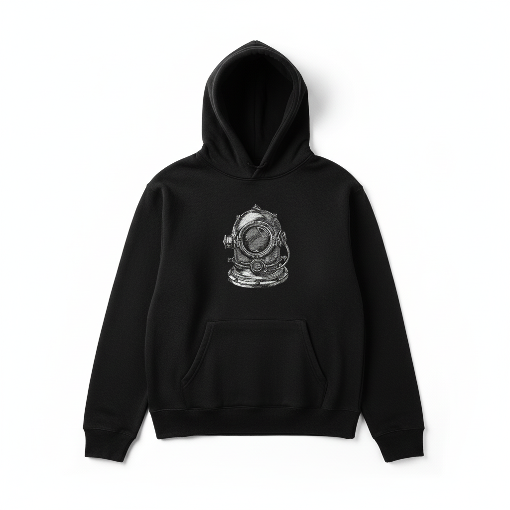 Nautical Helmet Machine Embroidered Sweatshirt – Hand Finished in Dubai | EmbroMania