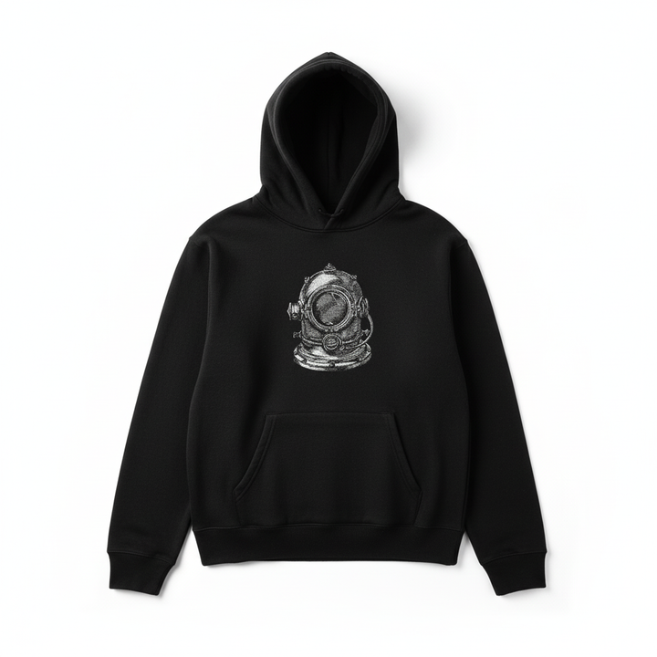 Nautical Helmet Machine Embroidered Sweatshirt – Hand Finished in Dubai | EmbroMania