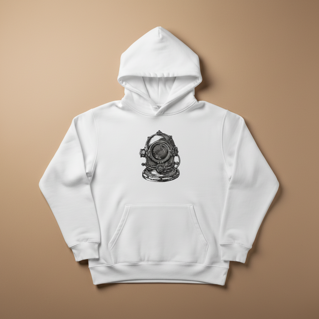 Nautical Helmet Machine Embroidered Sweatshirt – Hand Finished in Dubai | EmbroMania