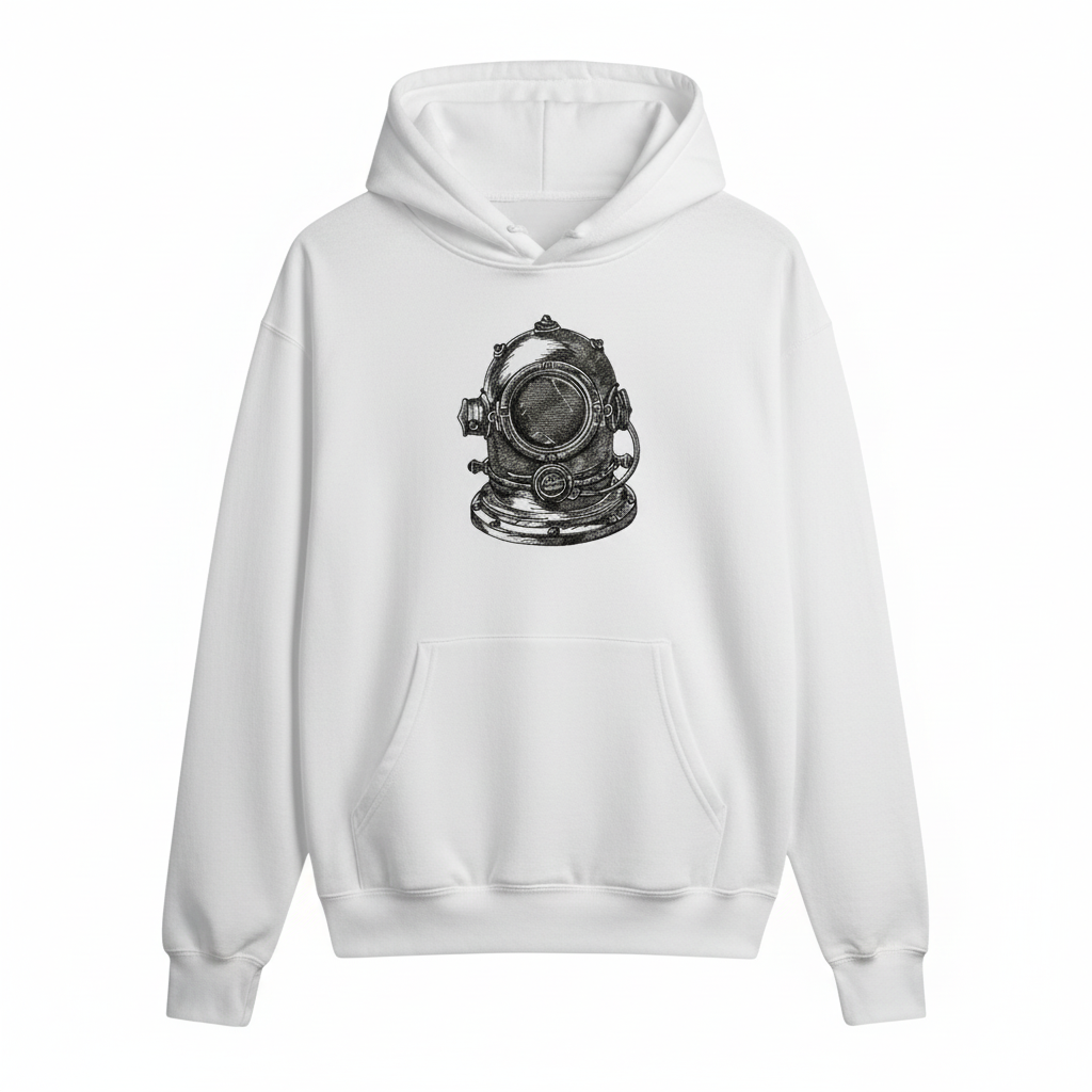 Nautical Helmet Machine Embroidered Sweatshirt – Hand Finished in Dubai | EmbroMania