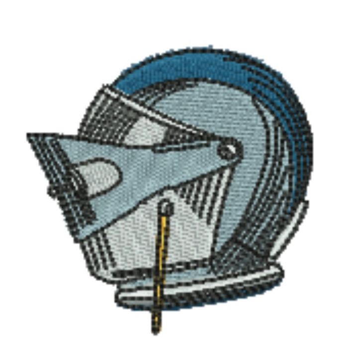 Warrior Helmets Viking &amp; Knight Machine Embroidered Patch – Hand Finished in Dubai | EmbroMania