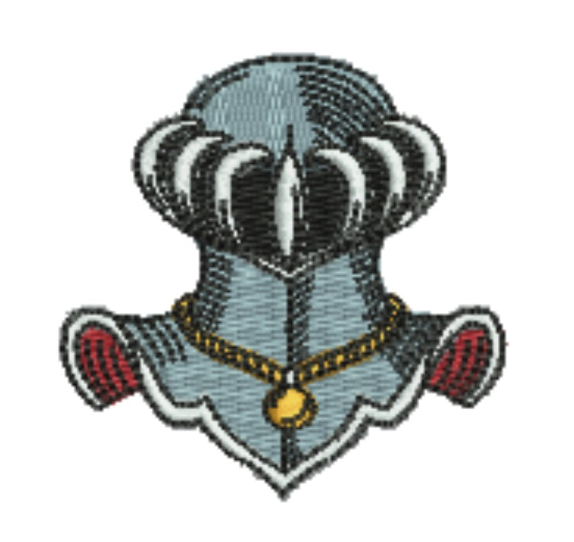 Warrior Helmets Viking &amp; Knight Machine Embroidered Patch – Hand Finished in Dubai | EmbroMania