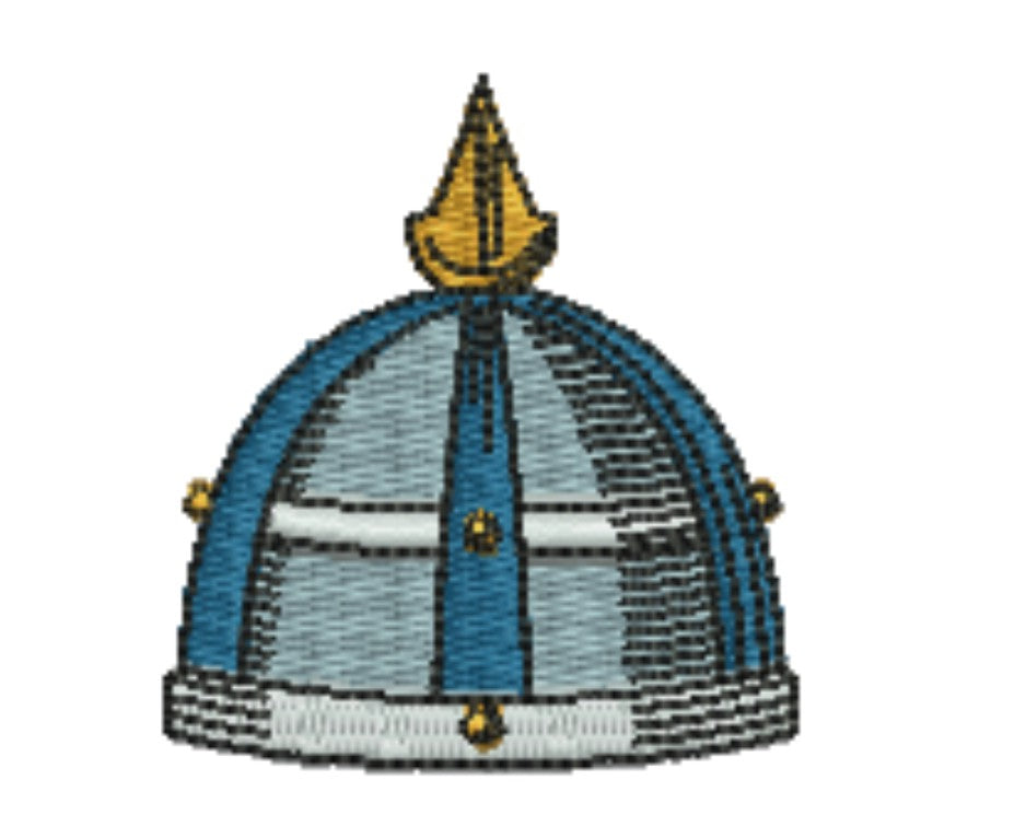 Warrior Helmets Viking &amp; Knight Machine Embroidered Patch – Hand Finished in Dubai | EmbroMania