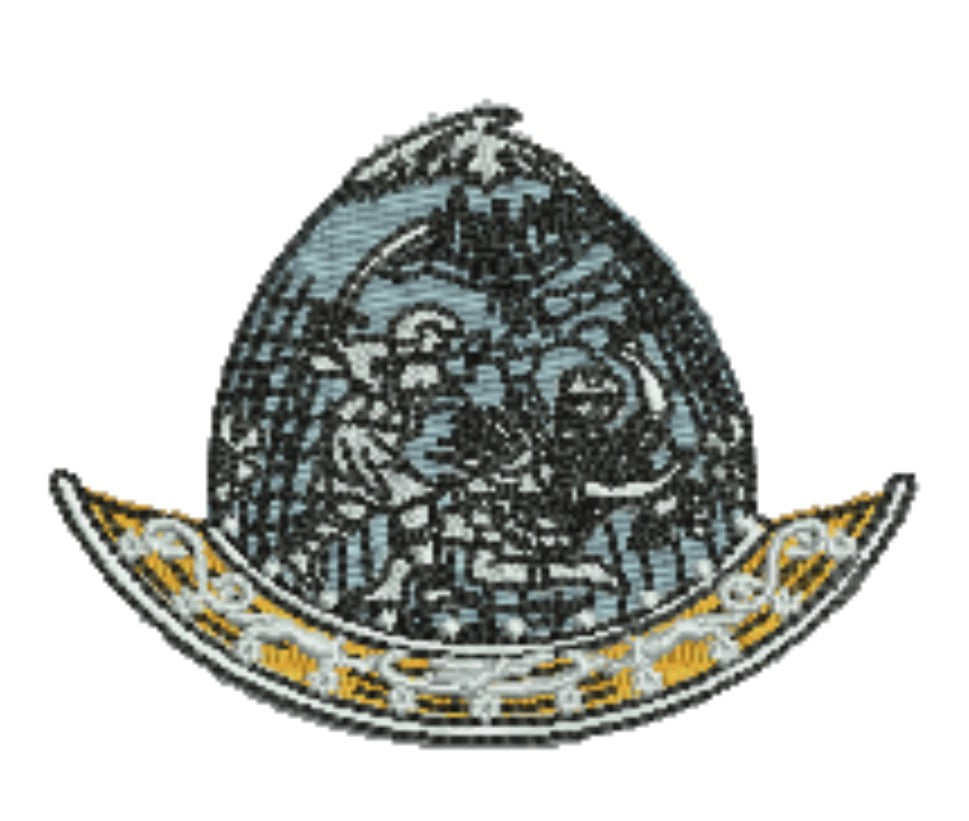 Warrior Helmets Viking &amp; Knight Machine Embroidered Patch – Hand Finished in Dubai | EmbroMania