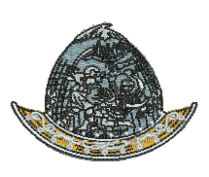 Warrior Helmets Viking &amp; Knight Machine Embroidered Patch – Hand Finished in Dubai | EmbroMania
