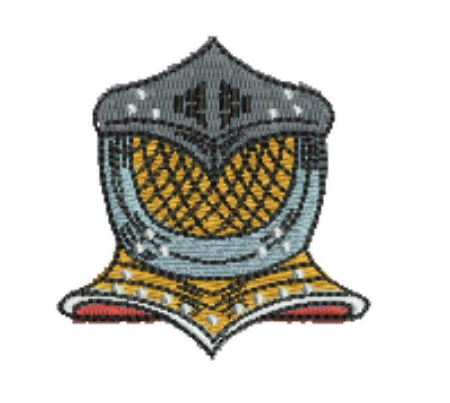 Warrior Helmets Viking &amp; Knight Machine Embroidered Patch – Hand Finished in Dubai | EmbroMania