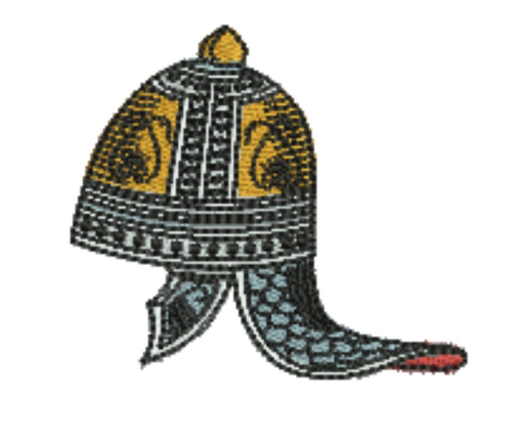 Warrior Helmets Viking &amp; Knight Machine Embroidered Patch – Hand Finished in Dubai | EmbroMania