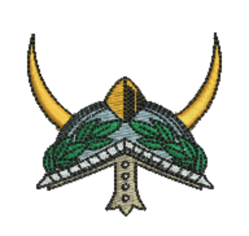 Warrior Helmets Viking &amp; Knight Machine Embroidered Patch – Hand Finished in Dubai | EmbroMania