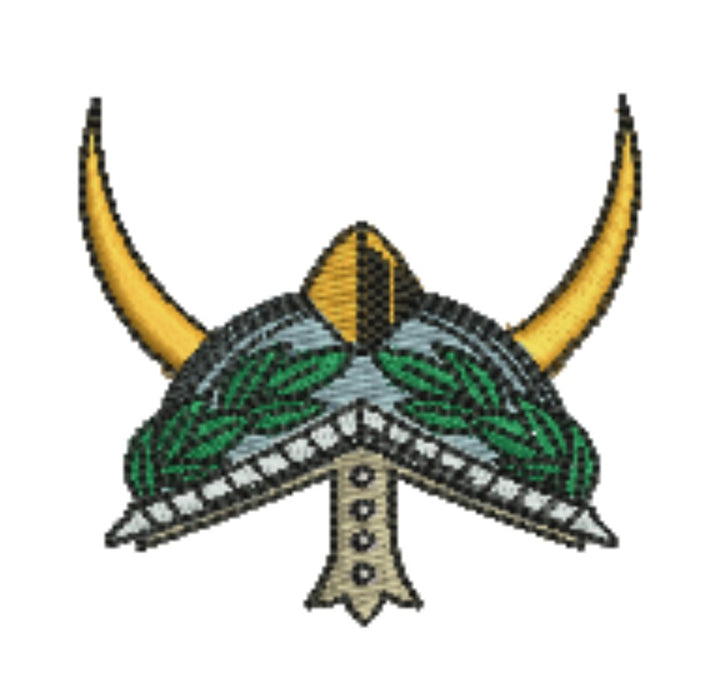 Warrior Helmets Viking &amp; Knight Machine Embroidered Patch – Hand Finished in Dubai | EmbroMania