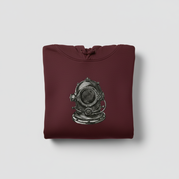 Nautical Helmet Machine Embroidered Sweatshirt – Hand Finished in Dubai | EmbroMania