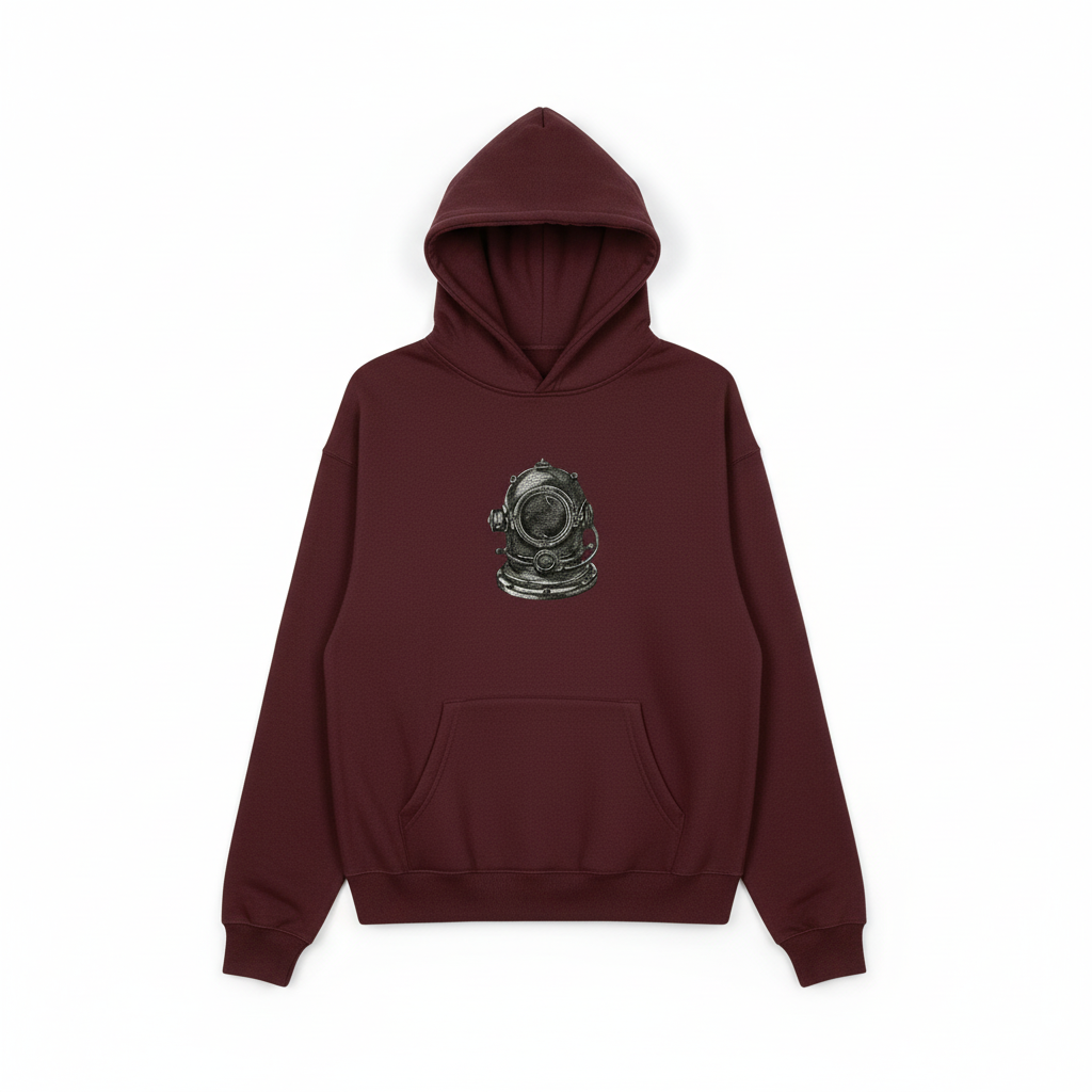 Nautical Helmet Machine Embroidered Sweatshirt – Hand Finished in Dubai | EmbroMania