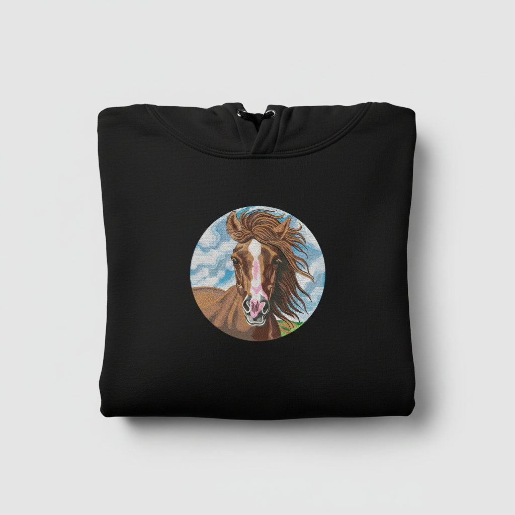 Majestic Horse — Embroidered Hoodie